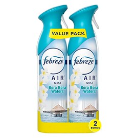 Febreze Air Mist Air Freshener Spray, Odor-Fighting Room Spray, Air Fresheners for Home and Bathroom and Kitchen, Aerosol Can, Bora Bora Waters Scent, 8.8oz, 2 Count