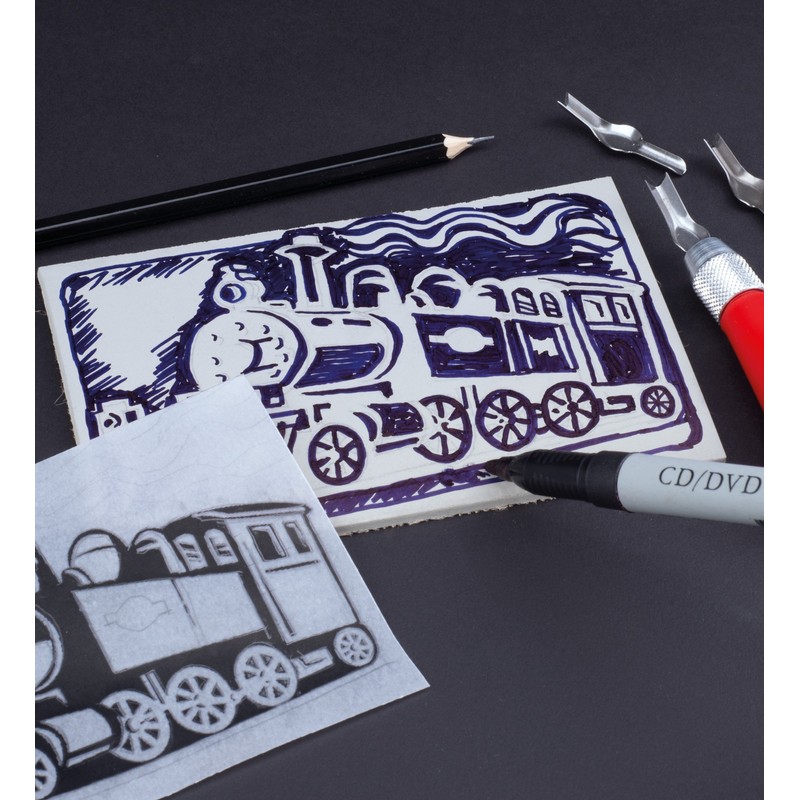 Essdee, Lino Cutter Set, Handle and 1-10 Cutters (L10S)