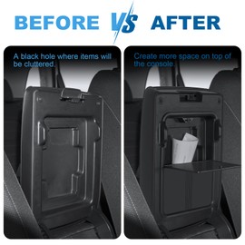 BreTrewri Center Console Organizer for 2023 2024 2025 Honda CRV Hybrid Hidden Storage Armrest Console Box CRV Accessories