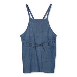 Edwin Apron with Front Tie Denim, Pockets on Both Sides, Pen Insert, Blue, M-L