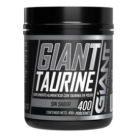 Giant Sports International | Taurina En Polvo de Alta Pureza | 1000 mg por porción | 400 gr 400 porciones | Sin Sabor