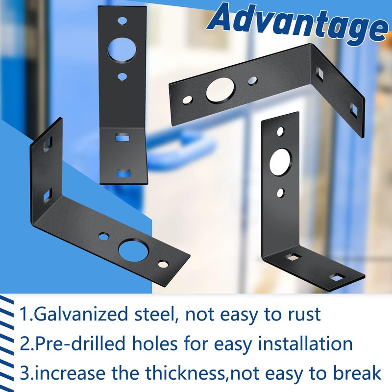 Dunzy 2 Pcs Galvanized Trailer Light Brackets Mounting L Shape