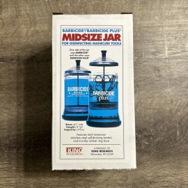 King Vintage King Research "Barbicide" Disinfecting Jar - Midsize 21 fl oz Never Used