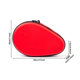 MiOYOOW Table Tennis Bat Case Cover, Hard Shell Table Tennis Bat Storage Bag, Ping Pong Paddle Case with Zip, Holds 2 Bats with Short Handle