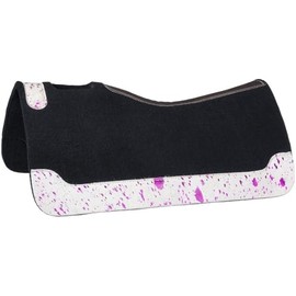 Tough 1 Acid Wash Cowhide Saddle Pad 32X32 Black