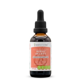 Secrets of the Tribe - Hirsu Secret, Unwanted Face and Body Hair, Herbal Supplement Blend Drops Alcohol Liquid Extract (2 fl oz)