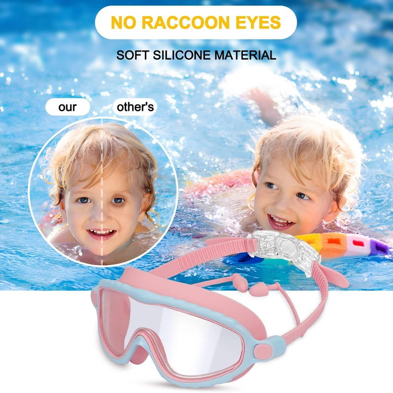 FWE Swim Goggles 1 Pack Anti-Fog Anti-UV Wide View Swimming