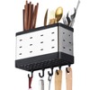 Utensil Holder Stainless Steel Multifunctional Wall Mount Utensil Drying Rack