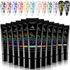 SEISSO Stamping Nail Polish Gels, 12 Colors Stamping Gels 0.25