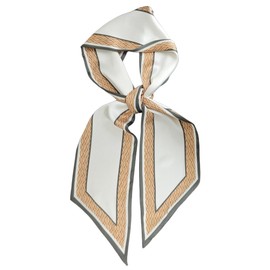 GIMIRO Satin Silk Scarf 148 x 13.5 cm, Tie, Double Layer Band for Blazer, Coat, Dress