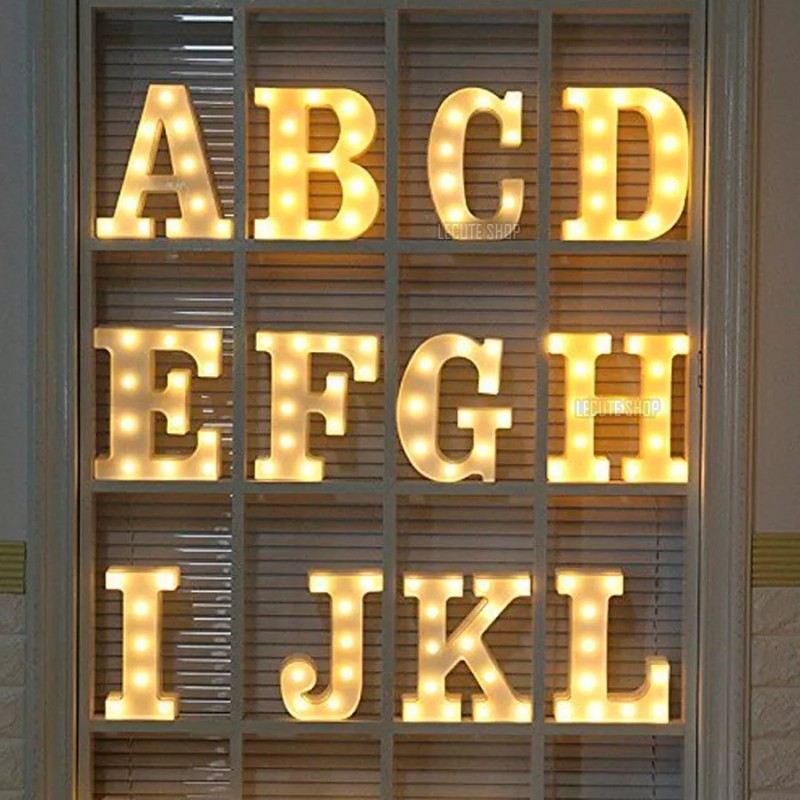 Letras Letra J Luminosas Led Decoracion Adorno Centro Mesa Boda