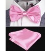 Alizeal Mens Solid Pre-tied Party Adjustable Bow Tie, Cummerbund and