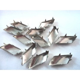 Unbranded 12 Silver Tone Plain Diagonal Studs Clothing Decoration 7/8" Leather Work