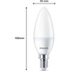 PHILIPS Bombilla LED de luz blanca cálida, 40 W, E14,
