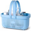 Portable Shower Caddy Basket with Handles Plastic Storage Basket Blue