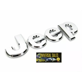 Mopar JEEP JEEP WRANGLER EMBLEM BADGE NAMEPLATE CHROME HOOD 2011-2018 MOPAR NEW 55157088AC