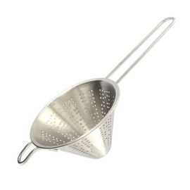 FACKELMANN 28373 INOX, Conique de Diamètre, Passoire Chinois Stainless Steel, Cone, 14 cm Diameter, Chinese Strainer, Grey