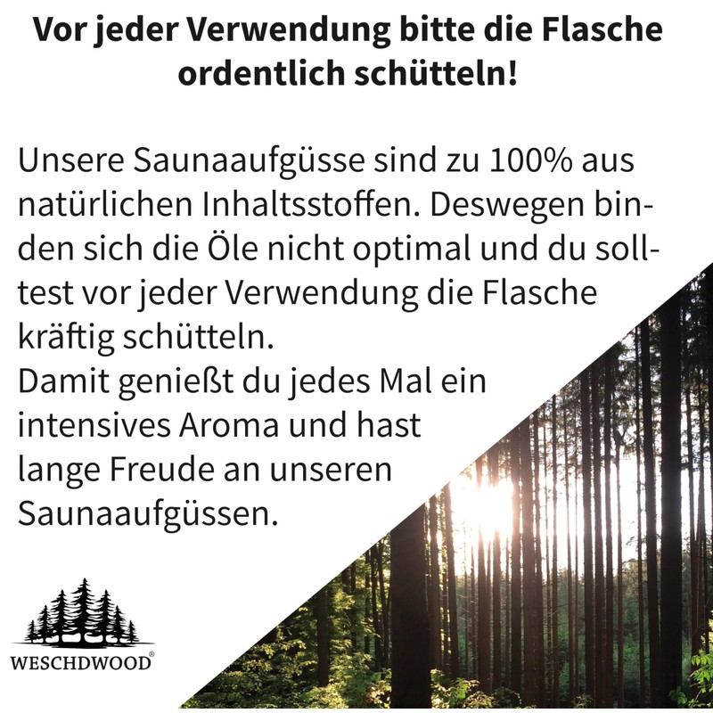 Weschdwood Premium Organic Sauna Infusion - 100 ml - 3