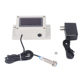 Motor Tachometer Easy Installation Magnetic Induction Hall Sensor Anti Interference Digital RPM Speed Meter with Alarm US Plug 100‑240V