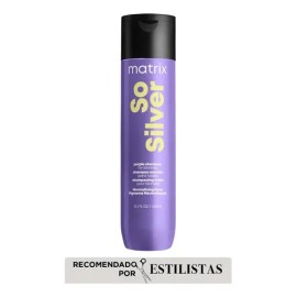 Shampoo Morado Matrix So Silver Para Cabellos Rubios 300 Ml                                                                                           