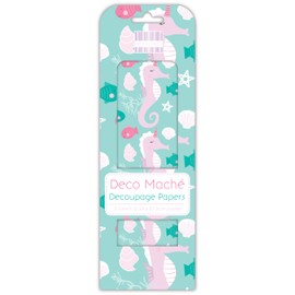 Trimcraft Decoupage Craft Papers-Seahorse 26 x 37.5 cm, (3 Sheets, 22gsm), 30 x 10 x 0.1 cm