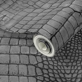 Peel & Stick Wallpaper 3ft x 2ft - Aligator Skin Grey Scales Reptile Dragon Custom Removable Wallpaper by Spoonflower