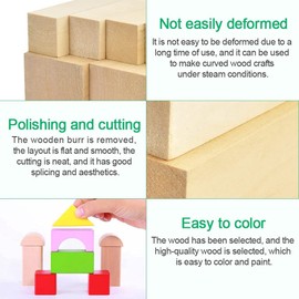 12X Basswood Carving Wood Natural Blanks Balsa Wood for Carving Wood Blocks Untreated Carving Block Carving Blanks