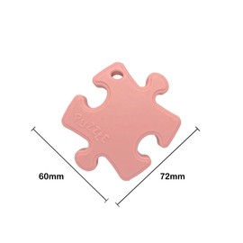 Sensory Oojamabobs - Puzzle pendant chew necklace - Autism - Pink with lanyard (6 designs available!) (70cm, Owls)