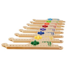 Upgraded Version Interlocking Pegs and Jokers Board Game Wood,Multiplayer Portable Marbles and Jokers Game with Cards for Adults,2-8 Player Family Party Game