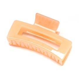 QinGoo Medium Size Orange Hair Clip, Hair Clip, Firm, Hair Clip, Hair Accessory, Cute, Stylish, Ladies, Korean, 1 Piece (3.5 x 1.9 inches (8.8 x 4.8 cm), Orange