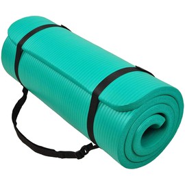 Fitvids - Tapete de yoga de 1 pulgada extra grueso de alta densidad con superficie antideslizante y correa de transporte para hombres y mujeres,...   