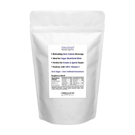 GramZero Raspberry Drink Mix, 10/2 QT Yield (makes 80 - 8 oz servings), Stevia Sweetened, SUGAR FREE