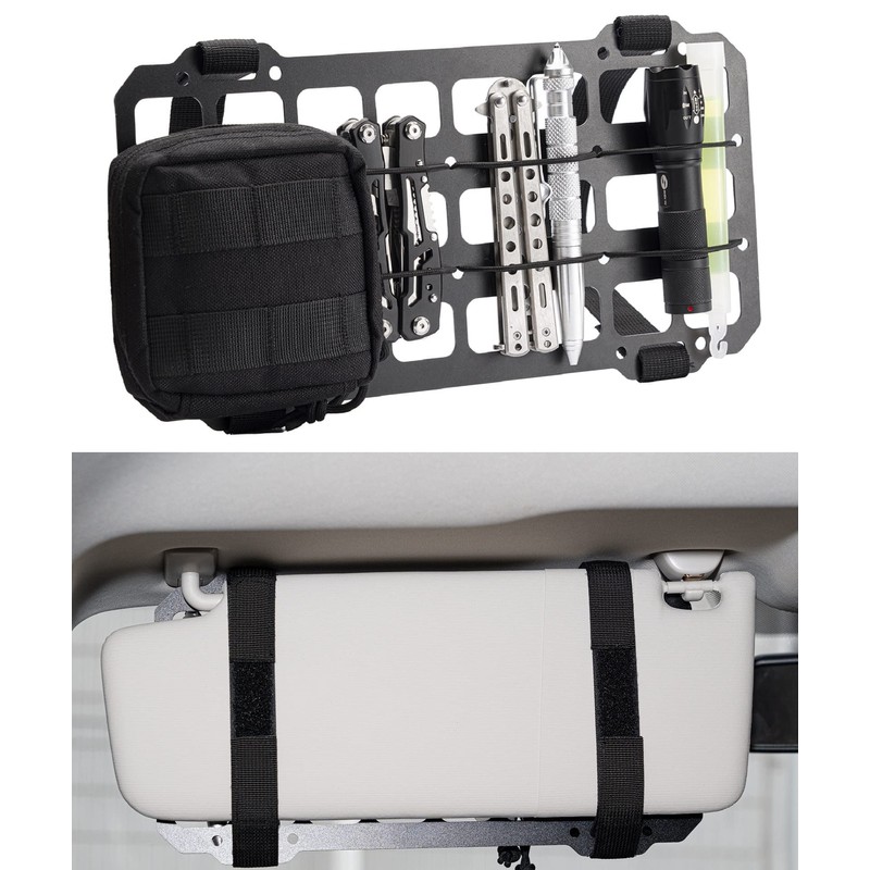 TACNEX Car Sun Visor Organizer Vehicle Rigid MOLLE Panel Tactical