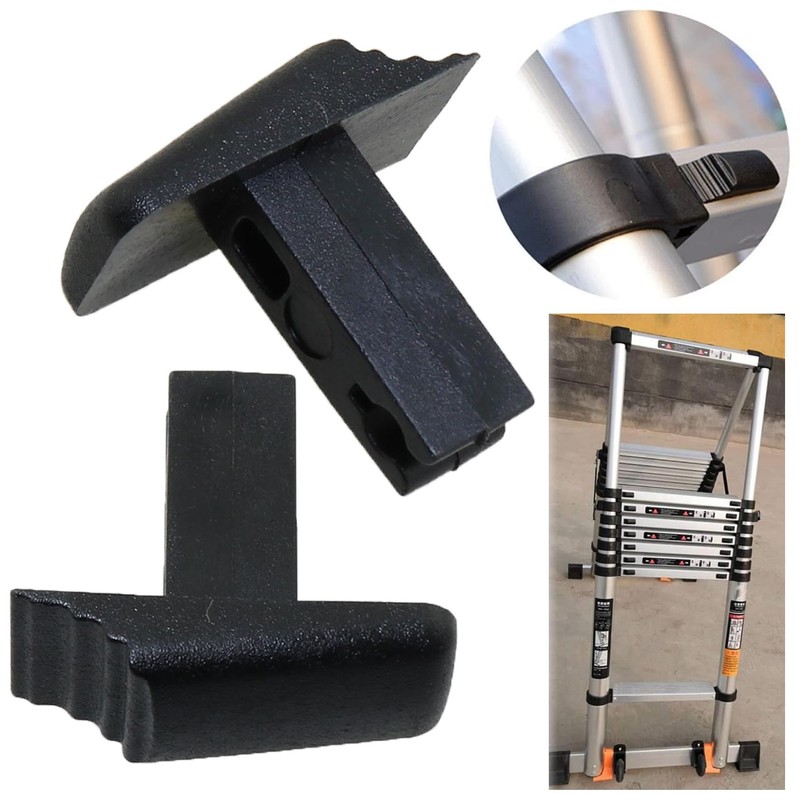 Heyous 4PCS Telescopic Ladder Switch Button Black Plastic Ladder Accessory