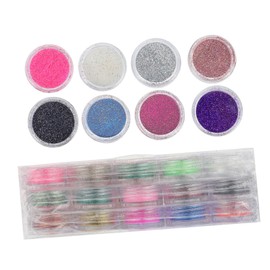 Healeved Colorful Nail Glitter Powder Shiny Shades for Manicure Art Easy to Apply Nail Decorations for Stunning Fingernails and Toenails for Home and Salon Use