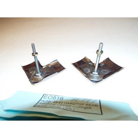 MIKES 1955 1956 1957 55 56 57 Chevy Hardtop  Rear Window Upper Corner Moldings w Studs