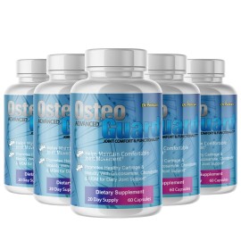 Pelican Vitamins Osteo Guard- Joint Health Support- 5 Bottles- 300 Capsules