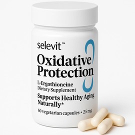 Selevit Oxidative Protection (L-Ergothioneine) 25mg - 60 Vegetarian Capsules, High-Purity & Potency, Nurtures Youthful Glow and Energy Daily, 30-Day Supply, GMP Certified, Made in USA