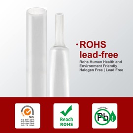 Chanzon 3:1 Ratio - 80ft Roll - Heat Shrink Tubing 3/16" (4.8mm) - Marine Grade Waterproof Adhesive Lined - (25M Total Length) Clear/Transparent Polyolefin Sleeving Wrap Shrinking 3 to 1 Ratio 1pcs