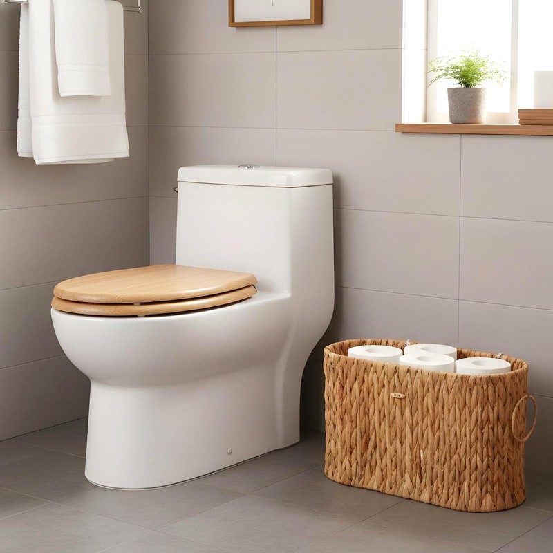 YBEATY Toilet Paper Storage Basket, Water Hyacinth Slim Toilet Paper