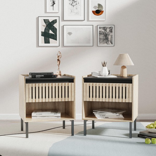 ZJMTOCYU Stylish and Functional Bedside Cabinet Set for Modern Bedrooms,