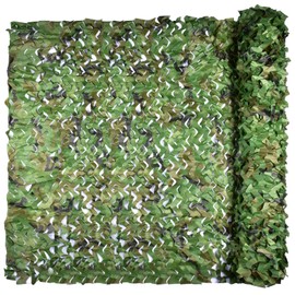 iunio Camouflage Netting, Camo Netting Camouflage Net Bulk Roll Army Camouflage Netting Lightweight Camo Net for Decorations, Hunting, Camping, Shooting, Car Cover, Sunshade(Woodland, 3m*3m)