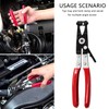 Tnisesm 121Pcs 7-22mm Spring Hose Clamp Assortment kits with Swivel