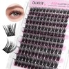 CALAILIS Lash Clusters, 144Pcs D Curl Cluster Lashes DIY Lash