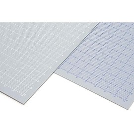 Wave Material Series OM-402 Plastic Plate B5 Gray, 0.02 inch (0.5 mm) Thick (With Graduations: White) 2 Pieces