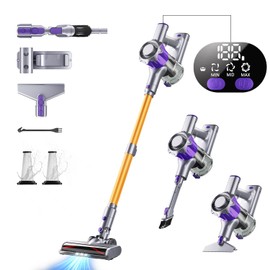 MBYULO Cordless Vacuum Cleaner, 450W 50Kpa Powerful Stick Vacuum, Up to 70Mins Rechargeable Battery, Vacuum Cleaners for Home Anti-Tangled Lightweight Handheld for Hardwood Floor, Carpets, Pet Hair
