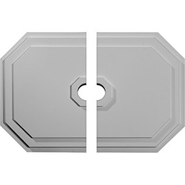 Ekena Millwork CM25FE2-03500 Felix Ceiling Medallion, 25 1/4"W x 17 1/4"H x 3 1/2"ID x 1 3/4"P, Factory Primed