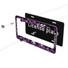 2PCS Cartoon Demon License Plate Frame Purple Horror Monster Doodle