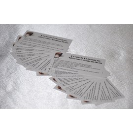 Eyelash Extensions After Care Instruction Cards Qty: 20