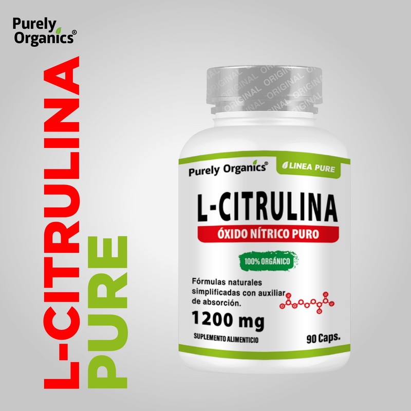 Precursor de óxido nítrico puro, vasodilatador natural. L Citrulina 1200
